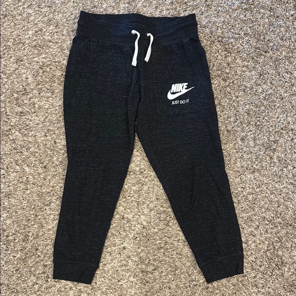 Nike Black Sweatpants with Tapered Ankles
